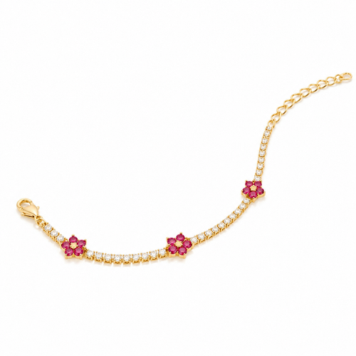 Floral Tennis Bracelet