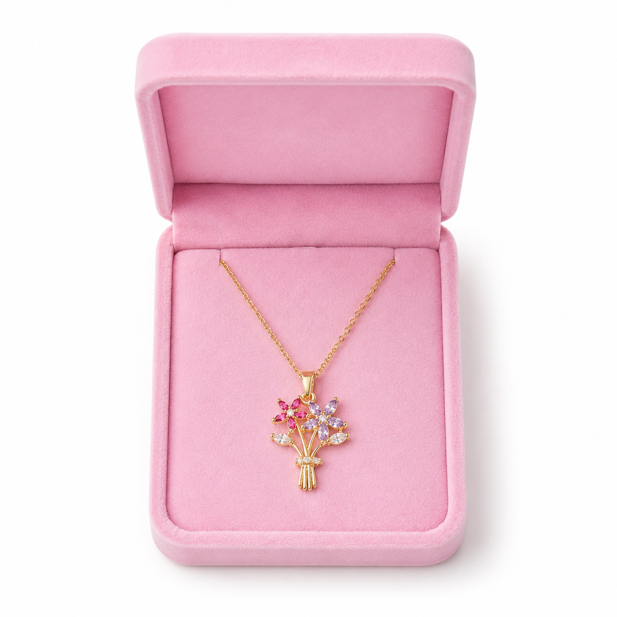 Flower Bouquet Necklace