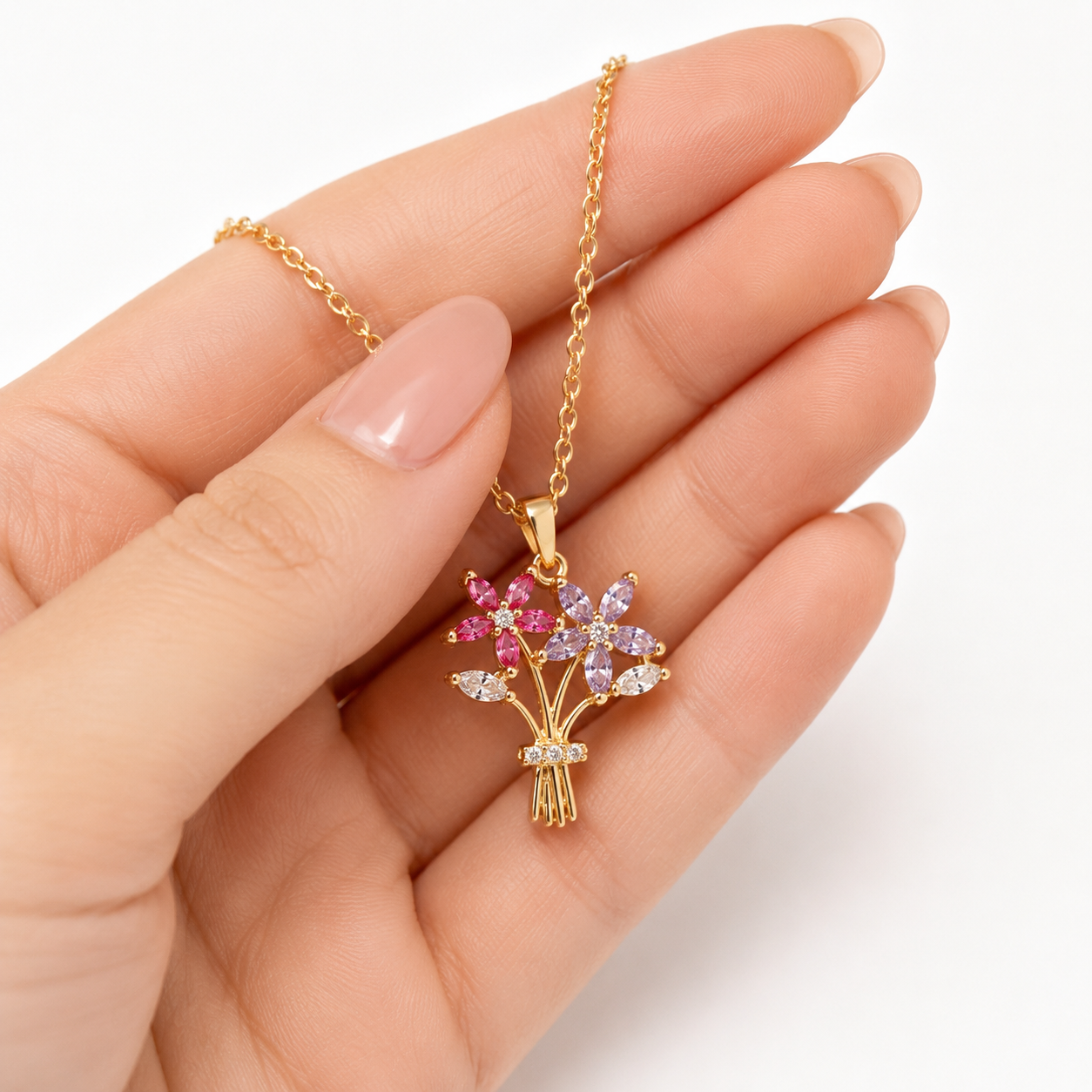 Flower Bouquet Necklace