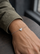 Matching Initial Heart Bracelet