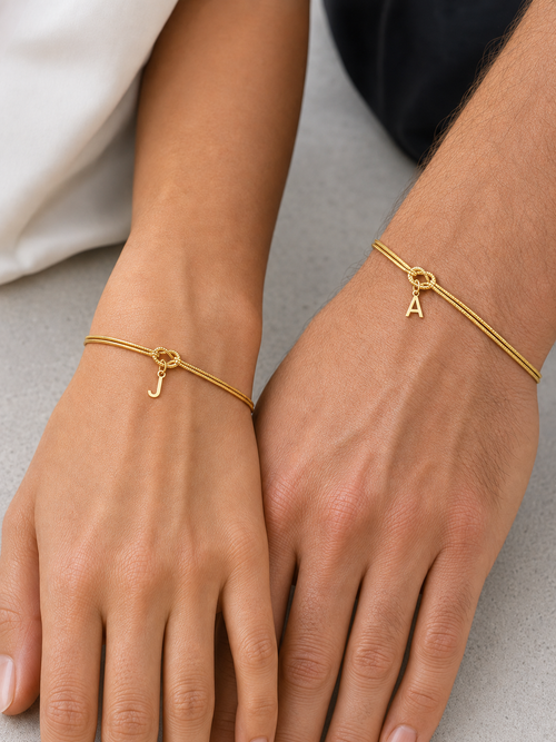 Forever Entwined Initial Bracelet