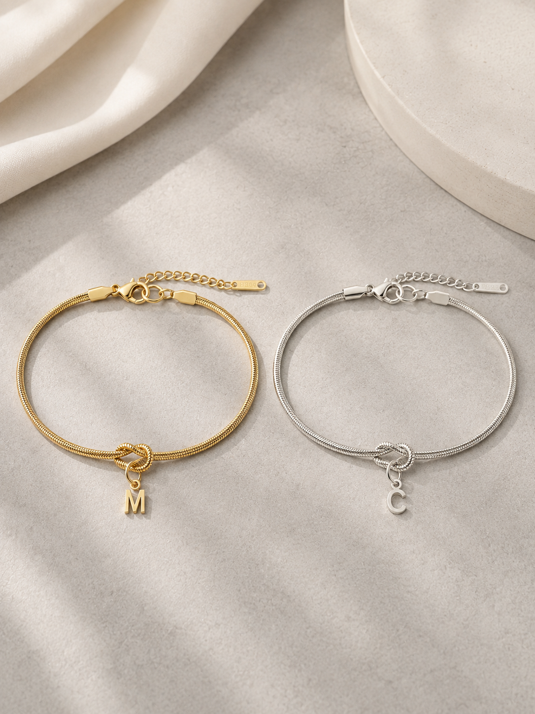 Forever Entwined Initial Bracelet