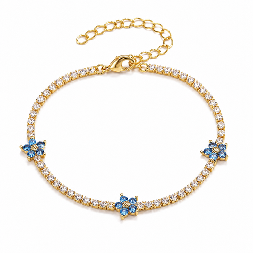 Floral Tennis Bracelet