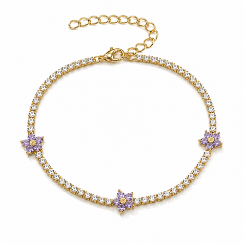 Floral Tennis Bracelet