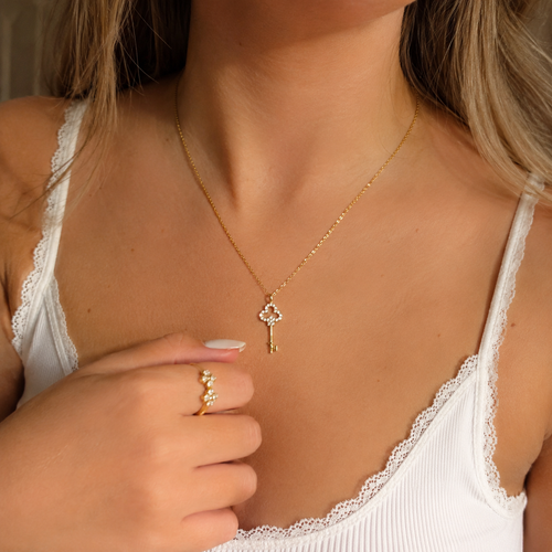 Diamond Key Necklace