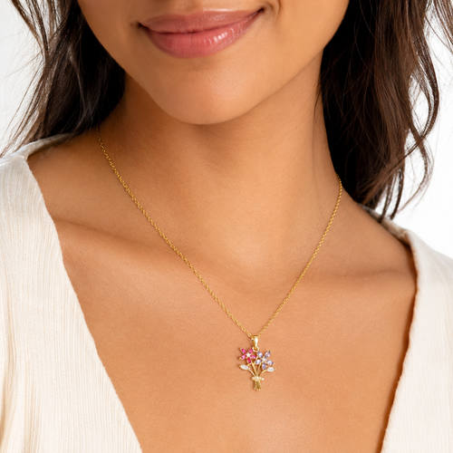Flower Bouquet Necklace
