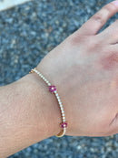 Floral Tennis Bracelet