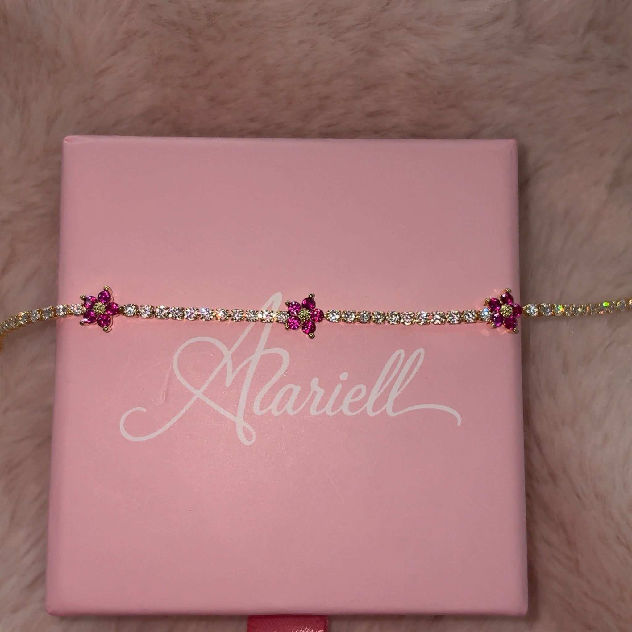 Floral Tennis Bracelet