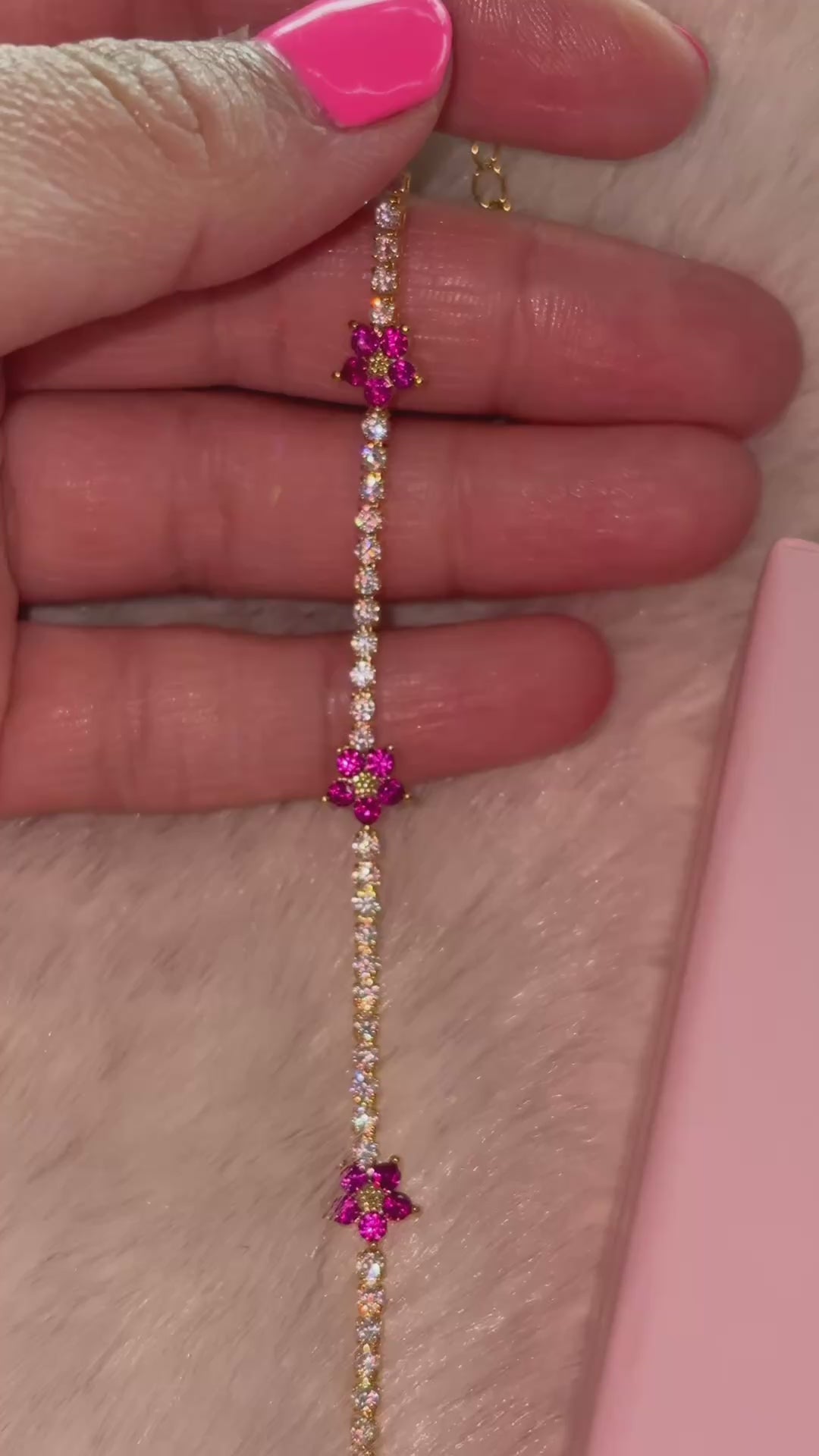 Floral Tennis Bracelet
